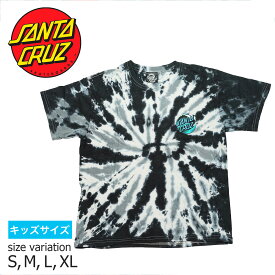 【24日4時間限定15%OFF★25日限定11%OFFクーポン配布中♪】SANTA CRUZ YOUTH WAVE DOT S/S TEE TWIST BLACK Tシャツ ロンT トップス サンタクルーズ