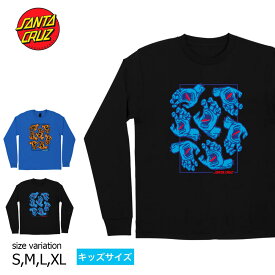 【24日4時間限定15%OFF★25日限定11%OFFクーポン配布中♪】SANTA CRUZ YOUTH L/S-T CLOWD HAND 22SP BLACK ROYAL サンタクルズ ロングスリーブ　ロンT トップス サンタクルーズ 長袖