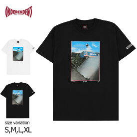 【18日はお客様感謝デー★全品ポイント10倍♪】INDEPENDENT S/S-T SUNSET CARWASH 22SM BLACK WHITE インディペンデント 半袖 Tシャツ ファッション メンズ レディース