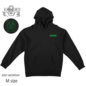 【4時間限定15%OFFクーポン＆店内全商品P10倍!※要エントリー】KROOKED クルキッド フーディー パーカー ストリート MOON SMILE RAW HOOD BLACK ムーンスマイル プルオーバー マークゴンザレス ゴンズ SKATE スケートボード