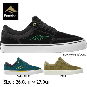 emerica HOBAN BLACK/WHITE/GOLD DARKBLUE KELP エメリカ スニーカー シューズ スケートボード スケボー 靴