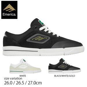 【期間限定!店内全商品ポイント10倍!※要エントリー】emerica スニーカー エメリカ スケボー 靴 PHOCUS G6 BK/WT/GLD WHITE スケートボード シューズ