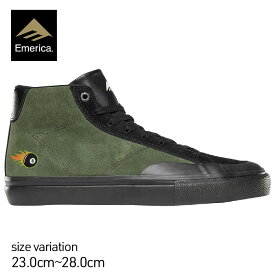 【5の付く日限定23：59まで★11％OFFクーポン配布中♪】Emerica OMEN HI BLACK/OLIVE エメリカ オーメン スニーカー スケートボード スケボー 靴 メンズ レディース