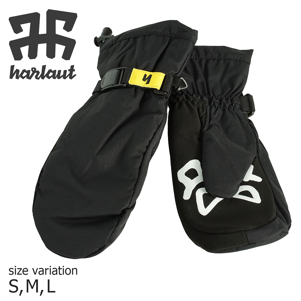 HARLAUT TEAM MITTS BLACK ハーロウ チーム ミット ミトン ヘンリク スノーボード ブローブ SALE 93%OFF 手袋 正規品販売！ スノボー スキー
