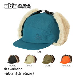 【20日は0の付く日★10％OFFクーポン配布中♪】23-24 eb's FUR CAP エビス ファー キャップ BLACK KHAKI OLIVE TEAL ORANGE 耳当て付き スノーウェア スノーボード スノボ スキー ユニセックス 防寒 帽子