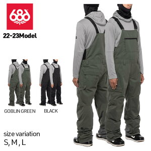 22-23 686 Hot Lap Insulated Bib �E�F�A �p���c BLACK GOBLIN GREEN �X�m�[�{�[�h �X�m�[�E�F�A �X�m�{�[ �h��