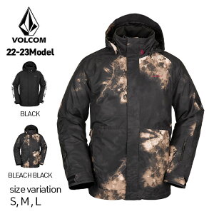 yԌ!XSi|Cg10{!vGg[z22-23 VOLCOM ICONIC STONE JACKET HR BLEACH BLACK BLACK {R Xm[EFA WPbg Xm{[ h Y