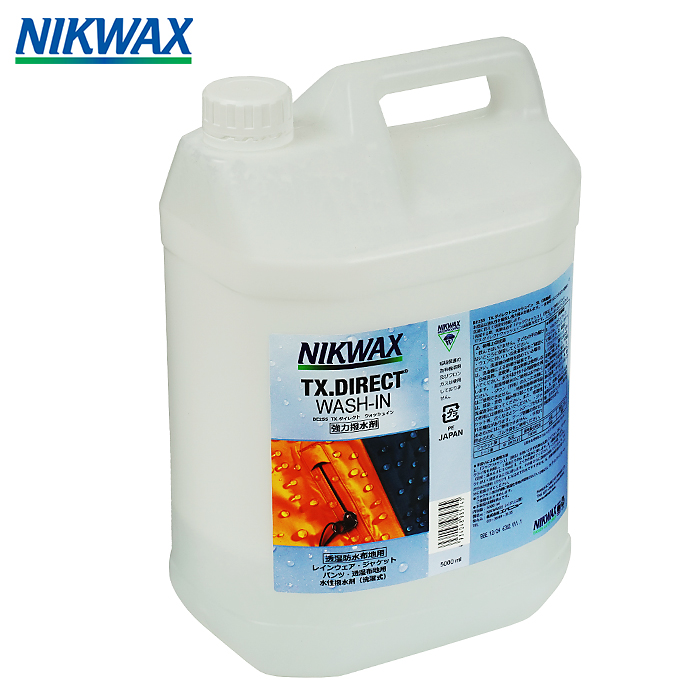 スノーウェアなど最適な強力撥水在 NIKWAX 直営ストア TXダイレクトWASH-IN 5リットル アウトレット ニクワックス ウェア専用洗剤 撥水 正規品 ダイレクトウォッシュイン レインコート