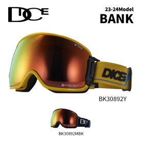 【25日限定★11%OFFクーポン配布中♪】23-24 DICE BANK BK30892 ダイス バンク Y MBK 偏光 MITレッドミラー 偏光レンズ ゴーグル スノーボード スノボー