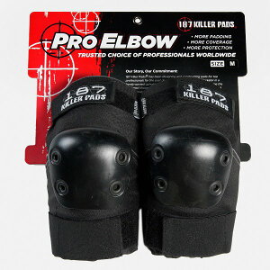 187 KILLER PADS PRO ELBOW BLACK �v���e�N�^�[ �X�P�[�g�{�[�h �L���[�p�b�h �Z�[�t�e�B�[�p�b�h �G���{�[ �X�g���[�g �p�b�h �I�p�b�h