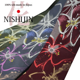 ネクタイ 花 西陣織 高級 日本製 シルク100% パネル 京都 おしゃれ こだわり ギフト プレゼント 絵画 誕生日 記念日