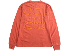 Schott N.Y.C. ショット PIGMENT LONGSLEEVE POCKET T-SHIRT SKYSCRAPER 幾何学柄プリント クルーネック 長袖 Tシャツ 3103099 レッド S ▲020▼20510s24