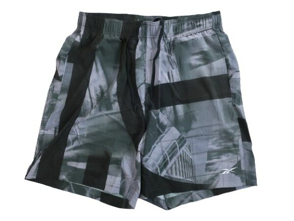 Reebok リーボック Austin II Shorts SPEEDWICK 総柄 オースティン ショーツ ショートパンツ GI8424 ブラック L▲020▼20817k13