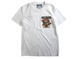 MOSCHINO COUTURE! モスキーノ イタリア製 ベア―プリント 3D カッティング加工 半袖 Tシャツ V0704 定5.8万 ホワイト 36-01 38-02 40-03▲068▼20930k10