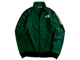 THE NORTH FACE ザ ノースフェイス ロゴプリント スリーブライン 切替 ジップアップ トラックジャケット ジャージ NI5JM01K グリーン 95(M)-01 100(L)-02 105(XL)-03 110(2XL)-04 ▲047▼30323k02