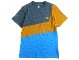 THE NORTH FACE ノースフェイス DYNO SERIES COOLMAX 総柄 パネル切替 コットン混 スラブ クルーネック Tシャツ カットソー NAD7UG00 マルチ 95(M)▲022▼30428k04