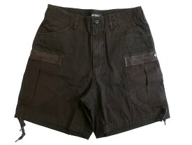 AVIREX アヴィレックス MATELIAL COMBI CARGO SHORTS フェイドウォッシュ マテリアルコンビ カーゴショーツ ショートパンツ 6126096 定価1.2万 チャコール M-01 L-02 XL-03 2XL-04▲035▼30619k02