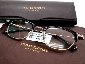 OLIVER PEOPLES オリバーピープルズ 日本製 Diandra 彫刻デザインメタルフレーム サーモントブロー メガネ 眼鏡 サングラス アイウェア 7981T 定価3.6万 ブラック ゴールド 49□20-140 ▲054▼30816k12