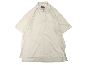 THE NORTH FACE PURPLE LABEL nanamica ザ ノースフェイス パープルレーベル ナナミカ 日本製 Field H/S Big Polo コットン100％ フィールド ビッグ ポロシャツ NT3313N 定価2万 アイボリー XL▲041▼31201k05