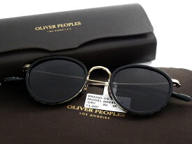 OLIVER PEOPLES オリバーピープルズ 日本製 MP-2 雅 Polarized ボストン メガネフレーム 眼鏡 アイウェア OV8991S 定価3.1万 ブラック ゴールド 48□24 148▲135▼31213k07