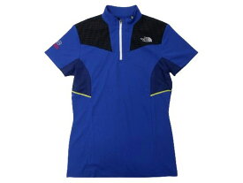 THE NORTH FACE ノースフェイス W'S DELTA S/S ZIP TEE DELTAPEAK SUMMIT SERIES ストレッチ メッシュ切替 ジップ カットソー Tシャツ NFT7KH31 ブルー 85(S) -01 90(M)-02▲▼31228k05