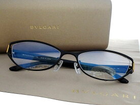 BVLGARI ブルガリ 日本製 750刻印 オーバルフレーム 18K ダイアモンド メガネ 眼鏡 サングラス アイウェア 2087TG 定価14万 ブラック 54□18 135▲120▼40425k05