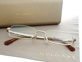 BVLGARI ブルガリ 日本製 750刻印 18K ゴールド チタン アンダーリム 眼鏡 メガネ サングラス アイウェア 155TK 定価11.2万 ゴールド 52□18-145▲120▼40425k10