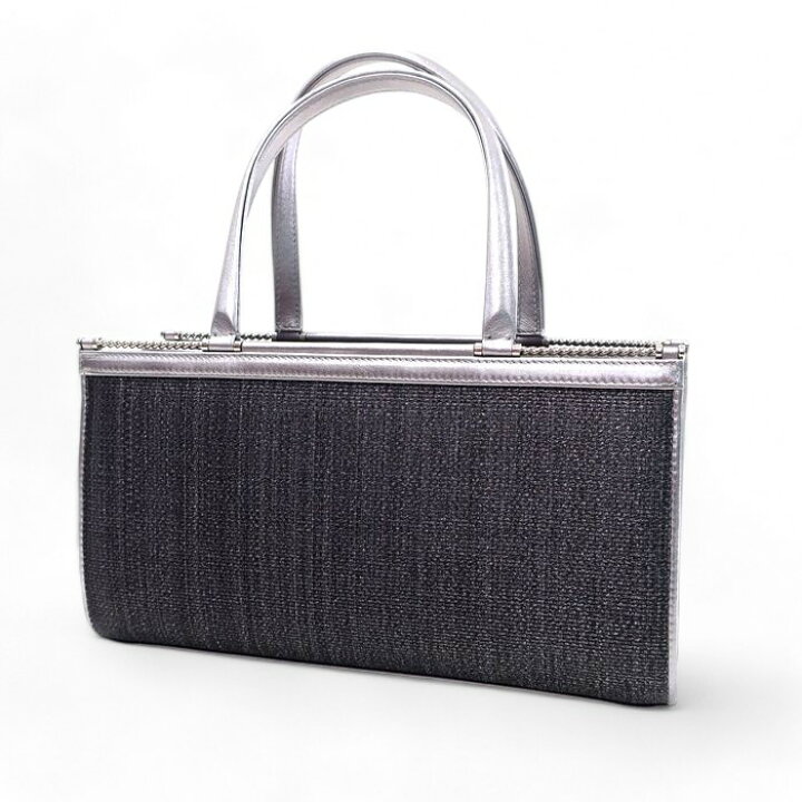 美品】COMTESSE グレー ホースヘア×レザー ハンドバッグ定価約85万  