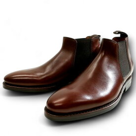 【中古】【新古品・未使用品】Jalan Sriwijaya ジャランスリワヤ ハンドソーンウェルテッド製法 本革 外羽根 DAINITE SOLE レザー サイドゴアブーツ 革靴 98411 定価4.9万 ブラウン 7.5▲056▼50707k06