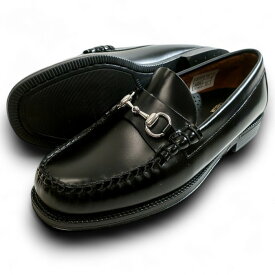 【訳あり品】G.H.BASS WEEJUNS ジー・エイチ・バス ウィージュンズ USA製 グッドイヤーウェルテッド製法 本革 レザー ビットローファー 革靴 BA11775 定価3万 ブラック 7▲056▼50711k02【中古】【新古品・未使用品】used