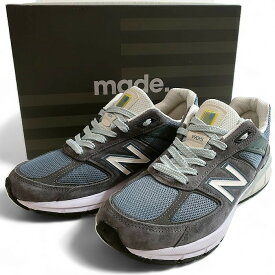 【中古】【新古品・未使用品】NEW BALANCE × A.H × SSZ ニューバランス 長谷川昭雄 エスエスズィー USA製 別注モデル 990V5 スエードレザー メッシュ レースアップスニーカー シューズ M990BE5 定価3.5万 グレー 28.0▲300▼50723k03