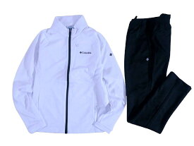 Columbia Sportswear コロンビア ロゴプリント ジップアップジャケット ドローコード パンツ セットアップ ジャージ ウェア アウトドアウェア レディース CY1YLG201 ホワイト×ブラック 90(S)-01 100(L)-02 105(XL)-03▲031▼30529h08