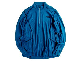 【中古】【新古品・未使用品】THE NORTH FACE ザ ノースフェイス TECH WOOL テックウール ハーフジップ ストレッチ プルオーバーシャツ カットソー NFT7LH59 ブルー 95(M)-01 105(XL)-02▲047▼30407s09