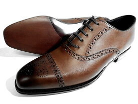 Otsuka 大塚製靴 オーツカ +M5 プラスエムファイブ 最上級ライン 日本製 グッドイヤーウェルト製法 牛革 セミブローグ オックスフォード レザーシューズ ビジネスシューズ 革靴 M5-602 定価12.1万 ダークブラウン 24-01 24.5-02 25-03 25.5-04 26-05 26.5-06 ▲150▼41106w07