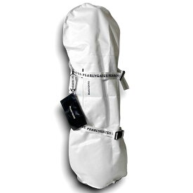 【中古】【新古品・未使用品】PEARLY GATES パーリーゲイツ ゴルフ 9型口枠対応 ワンタッチ式ロゴベルト キャディバッグ用 トラベルカバー 送り状用ケース付き 053-2984203 定価1.7万 ホワイト FR ▲020▼50206w01