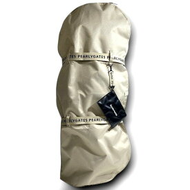 【中古】【新古品・未使用品】PEARLY GATES パーリーゲイツ ゴルフ 9型口枠対応 ワンタッチ式ロゴベルト キャディバッグ用 トラベルカバー 送り状用ケース付き 053-2984203 定価1.7万 ベージュ FR ▲019▼50317w07