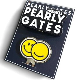 【中古】【新古品・未使用品】PEARLY GATES パーリーゲイツ ゴルフ 日本製 GRAFFLEX どうしちゃったPG ニコちゃん 立体マーカー クリップ式マーカー 2点セット 053-2284031 定価8千 ブラック ホワイト イエロー FR ▲010▼50623w02