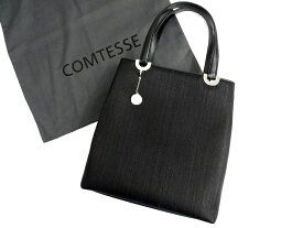 COMTESSE コンテス ドイツ製 CINZIA TOTE チンツィアトート 本革 ホースヘア レザー トートバッグ ハンドバッグ チャーム付き 7627 定62.7万 BLACK PA▲390▼20607m09