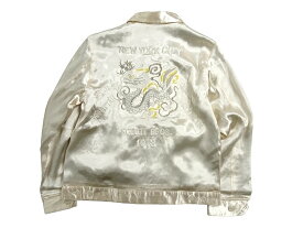 Schott ショット SOUVENIR JACKET NEW YORK CITY バック刺繍 スーベニアジャケット スカジャン サテンジャケット ブルゾン 定2.6万 F▲040▼21228m01