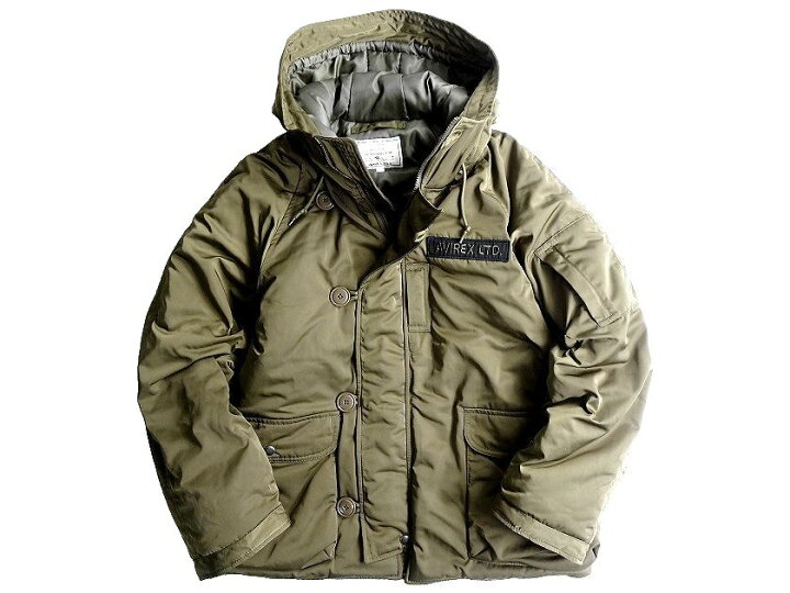 楽天市場】AVIREX アヴィレックス HB HOODIE JKT 中綿 フーデッド  