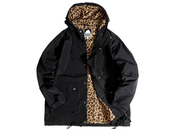 SIERRA DESIGNS マウンテンパーカー ブラック 裏地ヒョウ柄 XL 楽天 