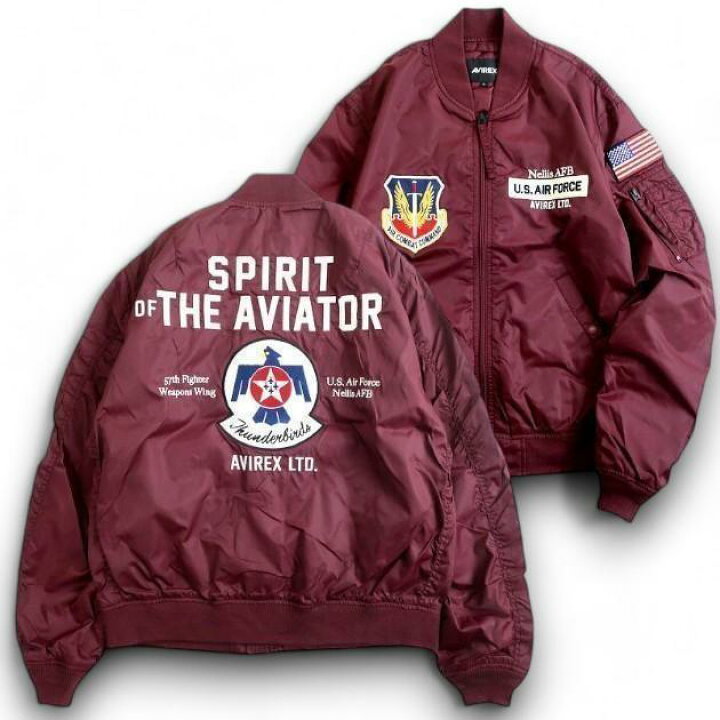 楽天市場】AVIREX アヴィレックス UTILITY MA-1 THUNDERBIRDS 9th AIR 