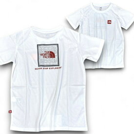 【中古】【新古品・未使用品】THE NORTH FACE ノースフェイス REGULAR FIT ロゴプリント メッシュストレッチ クルーネック　Tシャツ カットソー ウェア NGK69C00 ホワイト 85(XS)-01 90(S)-02 105(XL)-03▲022▼30428k08