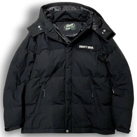 【中古】【新古品・未使用品】Schott N.Y.C. ショット CLASSIC TWOTONE DOWN JKT クラシック 2トーン ダウンジャケット 3122069 定3.8万 ブラック M-01 L-02 XL-03▲105▼30525k05