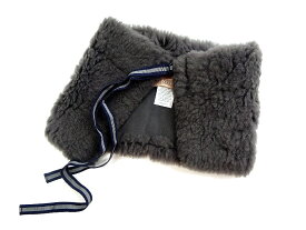 Karl Donoghue カールドノヒュー 英国製 CASHMERE TOUCH LAMBSKIN COLLAR ラムスキン ムートン ファー ティペット スヌード マフラー ストール CMWCRW9 定4.2万 BLANKET O/S ▲039▼30117m14