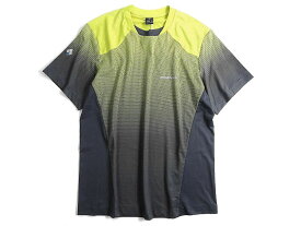 mont-bell モンベル 抗菌防臭加工Polygiene ドライメッシュ クルーネック 半袖 Tシャツ カットソー プルオーバー MX3M-T16M-373 イエロー×グレー 95/M▲019▼30120m23