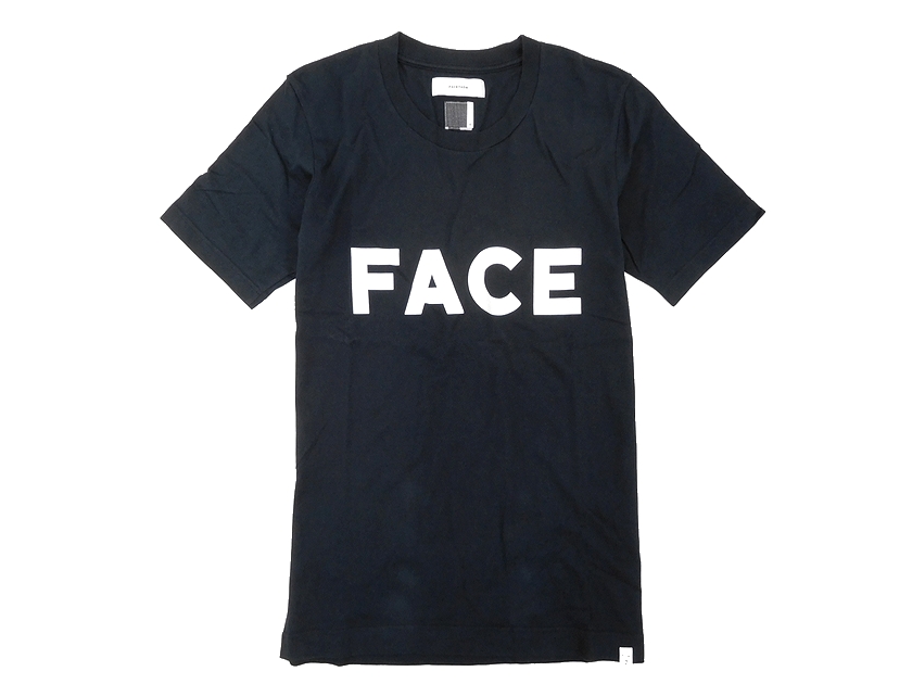 FACETASM 通常便なら送料無料 ファセッタズム FACE TEE ロゴプリント 訳あり コットン ブラック×ホワイト ka20180712-10 メンズ 5 クルーネック 半袖Tシャツ