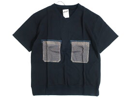 SToL ストル 日本製 Sound Track Of Life Multi Element T-Shirt メッシュポケット Vネック Tシャツ 定2.6万 ネイビー S-01 M-02▲024▼00513k05