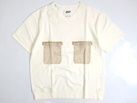 SToL ストル 日本製 Sound Track Of Life Multi Element T-Shirt メッシュポケット Vネック Tシャツ 定2.6万 ホワイト S-01 M-02 L-03▲024▼00513k06
