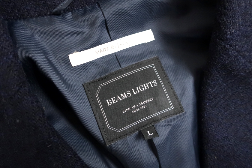 BEAMS LIGHTS Harris Tweed ビームス ハリスツイード 日本製 ウール100％ チェスターコート 定5.4万 ネイビー  L▲130▼00803k05 | CRAWLER